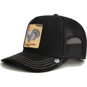 czarna-czapka-trucker-z-kogutem-cock-golden-suede-the-farm-od-goorin-bros