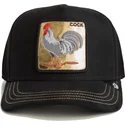 czarna-czapka-trucker-z-kogutem-cock-golden-suede-the-farm-od-goorin-bros