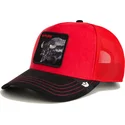 czapka-trucker-czerwona-i-czarna-z-bizonem-ruthless-buffalo-suede-the-farm-od-goorin-bros