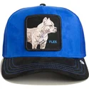 czapka-trucker-niebiesko-czarna-pies-pitbull-flex-pitbull-suede-the-farm-od-goorin-bros
