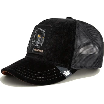 Czarna czapka trucker z panterą Iced Panther Jewel Tones The Farm od Goorin Bros.