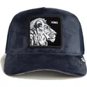 granatowa-czapka-trucker-z-lwem-king-lion-velour-the-farm-od-goorin-bros