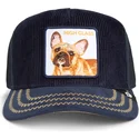 czapka-trucker-granatowa-z-francuskim-buldogiem-high-class-remix-the-farm-od-goorin-bros