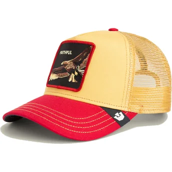 Czapka trucker żółto-czerwona orzeł The Faithful Eagle Sport The Farm od Goorin Bros.