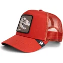 czapka-trucker-czerwona-dinozaur-t-rex-the-extinct-skull-grit-the-farm-od-goorin-bros