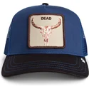 czapka-trucker-niebiesko-czarna-byk-two-tone-skull-grit-the-farm-od-goorin-bros