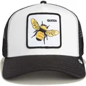 czapka-trucker-biala-i-czarna-dla-dziecka-pszczola-the-queen-mini-the-farm-od-goorin-bros