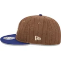 brazowa-i-niebieska-regulowana-czapka-z-daszkiem-9fifty-retro-crown-wool-pinstripe-los-angeles-dodgers-mlb-new-era