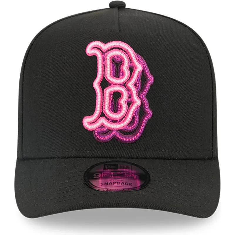 czarna-zakrzywiona-czapka-snapback-9fifty-a-frame-neon-boston-red-sox-mlb-new-era