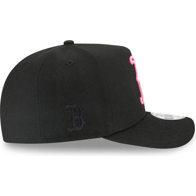 czarna-czapka-z-zakrzywionym-daszkiem-snapback-9fifty-a-frame-neon-boston-red-sox-mlb-od-new-era