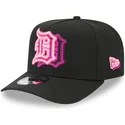 czarna-czapka-z-zakrzywionym-daszkiem-snapback-9fifty-a-frame-neon-detroit-tigers-mlb-od-new-era