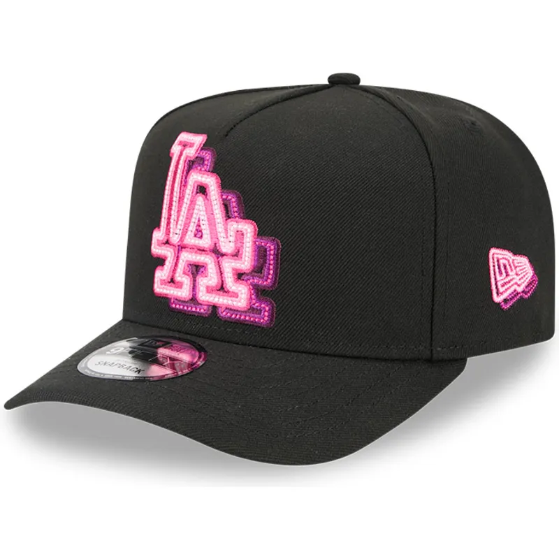 czarna-czapka-z-zakrzywionym-daszkiem-snapback-9fifty-a-frame-neon-los-angeles-dodgers-mlb-new-era