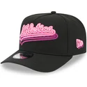 czarna-zakrzywiona-czapka-snapback-9fifty-a-frame-neon-oakland-athletics-mlb-new-era