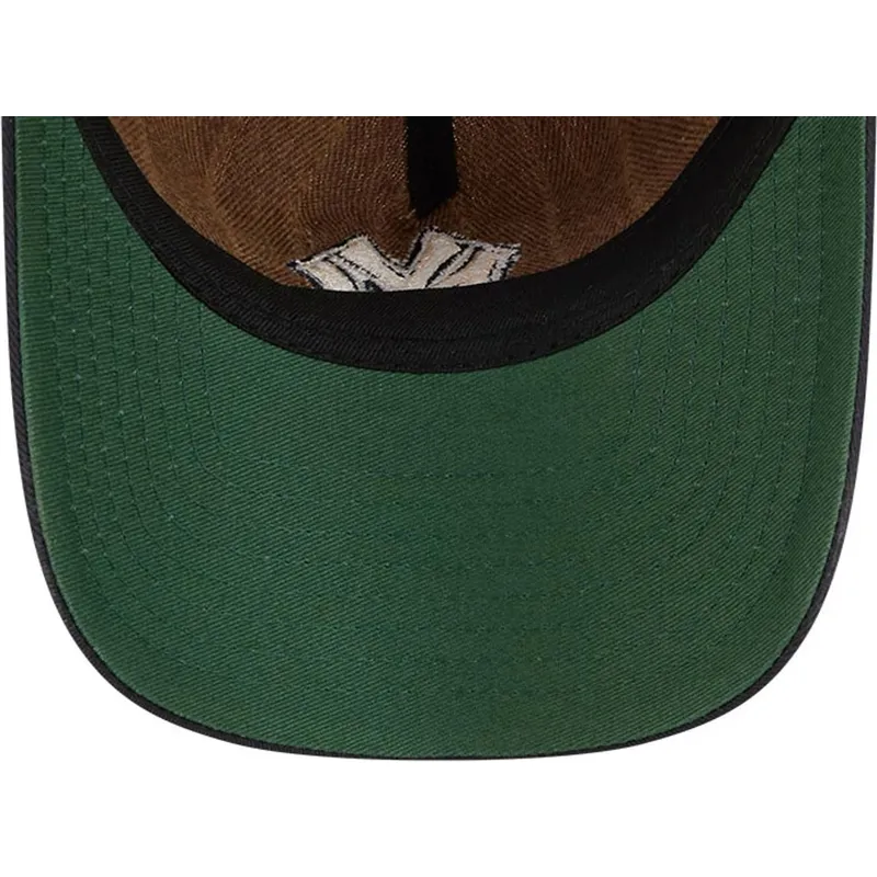 regulowana-brazowo-granatowa-czapka-z-zakrzywionym-daszkiem-9twenty-a-frame-wool-pinstripe-new-york-yankees-mlb-new-era