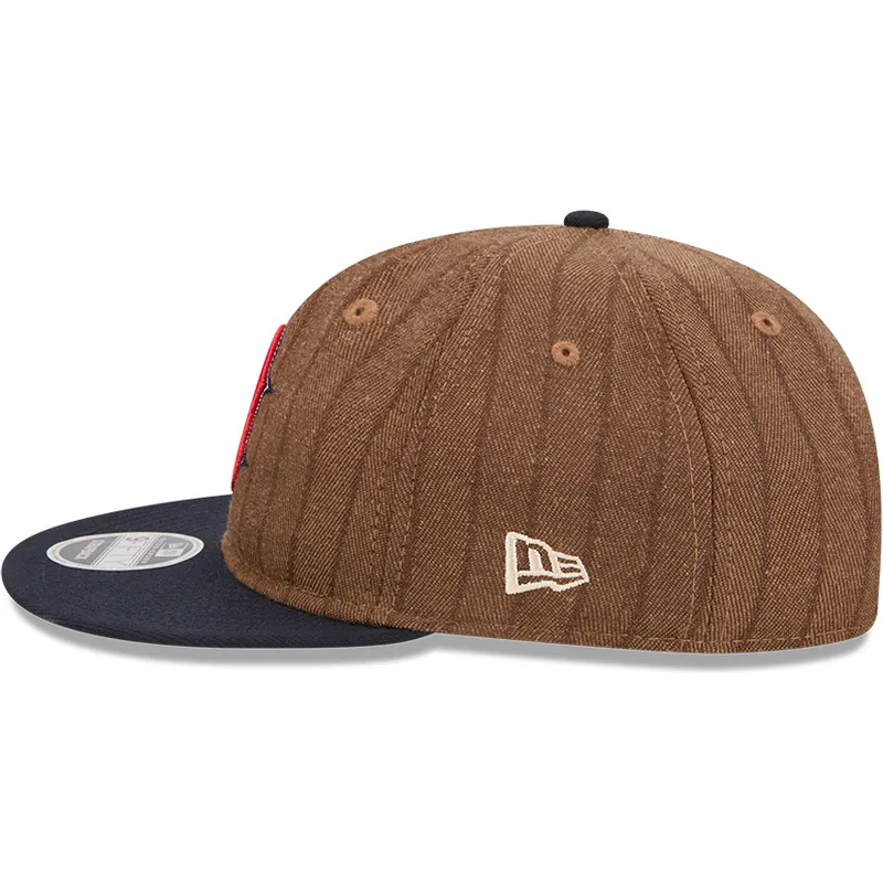 brazowa-i-granatowa-regulowana-czapka-z-daszkiem-9fifty-retro-crown-wool-pinstripe-boston-red-sox-mlb-new-era