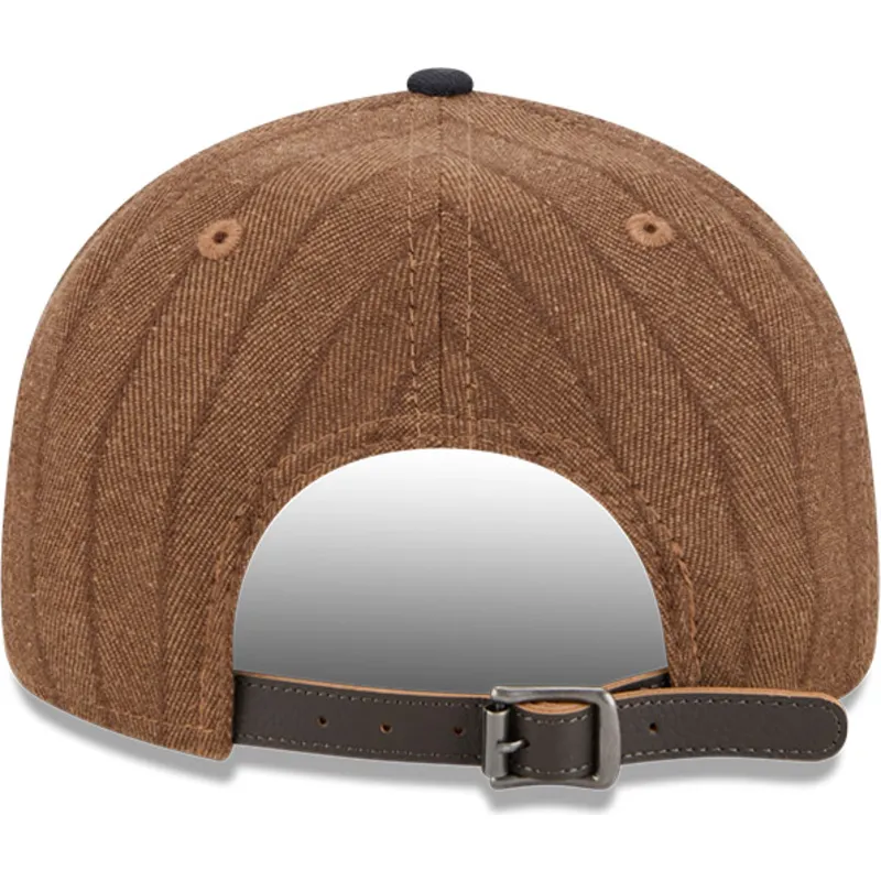 brazowa-i-granatowa-regulowana-czapka-z-daszkiem-9fifty-retro-crown-wool-pinstripe-boston-red-sox-mlb-new-era