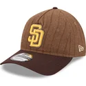 brazowa-czapka-z-zakrzywionym-daszkiem-regulowana-9twenty-a-frame-wool-pinstripe-san-diego-padres-mlb-od-new-era
