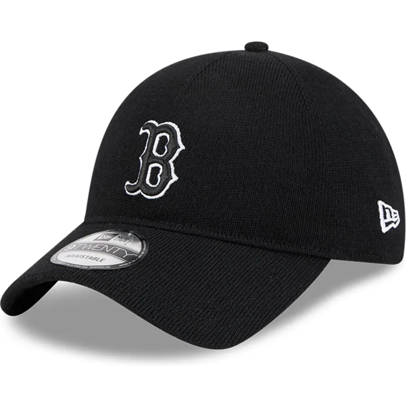 czapka-z-zakrzywionym-daszkiem-czarna-regulowana-9twenty-merino-wool-boston-red-sox-mlb-new-era