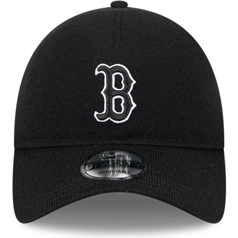 czapka-z-zakrzywionym-daszkiem-czarna-regulowana-9twenty-merino-wool-boston-red-sox-mlb-new-era