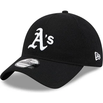 Czapka z zakrzywionym daszkiem czarna regulowana 9TWENTY Merino Wool Oakland Athletics MLB New Era
