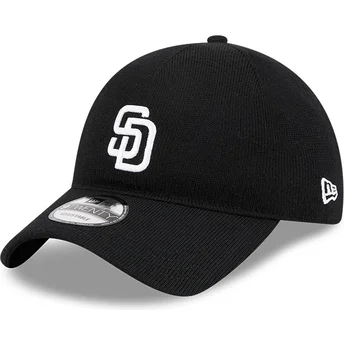 Czarna regulowana czapka z daszkiem 9TWENTY z wełny merynosów San Diego Padres MLB od New Era