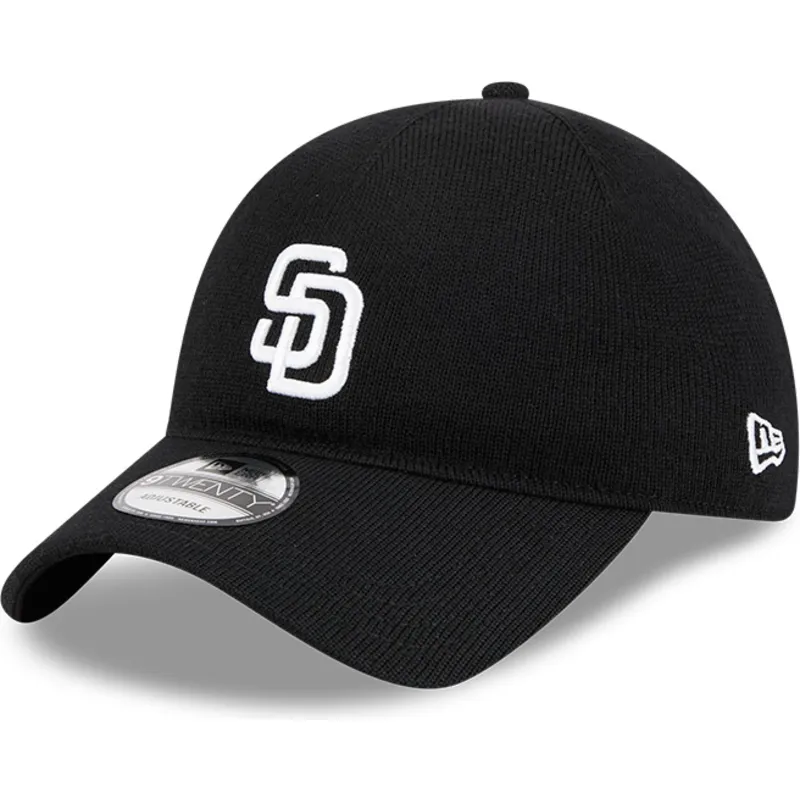 czarna-regulowana-czapka-z-zakrzywionym-daszkiem-9twenty-merino-wool-san-diego-padres-mlb-new-era