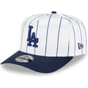 biala-i-niebieska-zakrzywiona-czapka-snapback-9fifty-a-frame-satin-pinstripe-los-angeles-dodgers-mlb-new-era