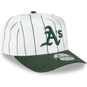 biala-i-zielona-zakrzywiona-czapka-snapback-9fifty-a-frame-satin-pinstripe-oakland-athletics-mlb-new-era