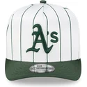 biala-i-zielona-zakrzywiona-czapka-snapback-9fifty-a-frame-satin-pinstripe-oakland-athletics-mlb-new-era