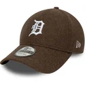 brazowa-czapka-z-zakrzywionym-daszkiem-snapback-9forty-melton-wool-detroit-tigers-mlb-new-era