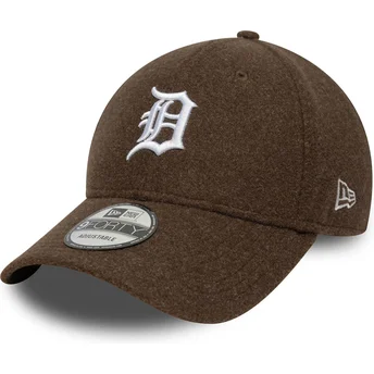 Brązowa czapka z zakrzywionym daszkiem snapback 9FORTY Melton Wool Detroit Tigers MLB New Era