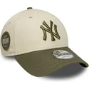 czapka-z-daszkiem-bezowo-zielona-regulowana-9forty-side-patch-new-york-yankees-mlb-new-era