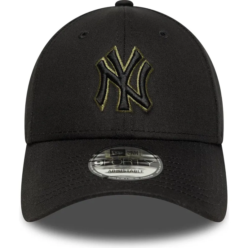 czarna-regulowana-czapka-z-zakrzywionym-daszkiem-z-zielonym-logo-9forty-outline-new-york-yankees-mlb-new-era
