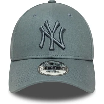 Szara regulowana czapka z zakrzywionym daszkiem z szarym logo 9FORTY League Essential New York Yankees MLB New Era