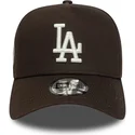 brazowa-czapka-z-daszkiem-snapback-9forty-e-frame-side-patch-los-angeles-dodgers-mlb-new-era