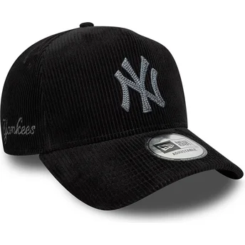 Czarna zakrzywiona czapka regulowana 9FORTY E Frame Cord New York Yankees MLB od New Era