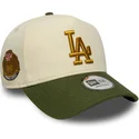 czapka-z-zakrzywionym-daszkiem-bezowo-zielona-snapback-9forty-e-frame-world-series-patch-los-angeles-dodgers-mlb-od-new-era
