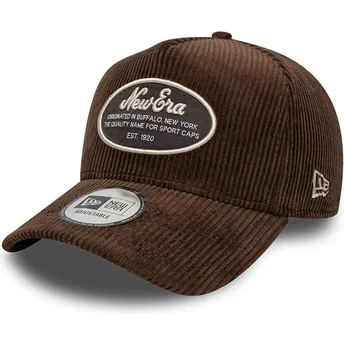 Brązowa czapka z zakrzywionym daszkiem snapback 9FORTY E Frame Patch Cord marki New Era