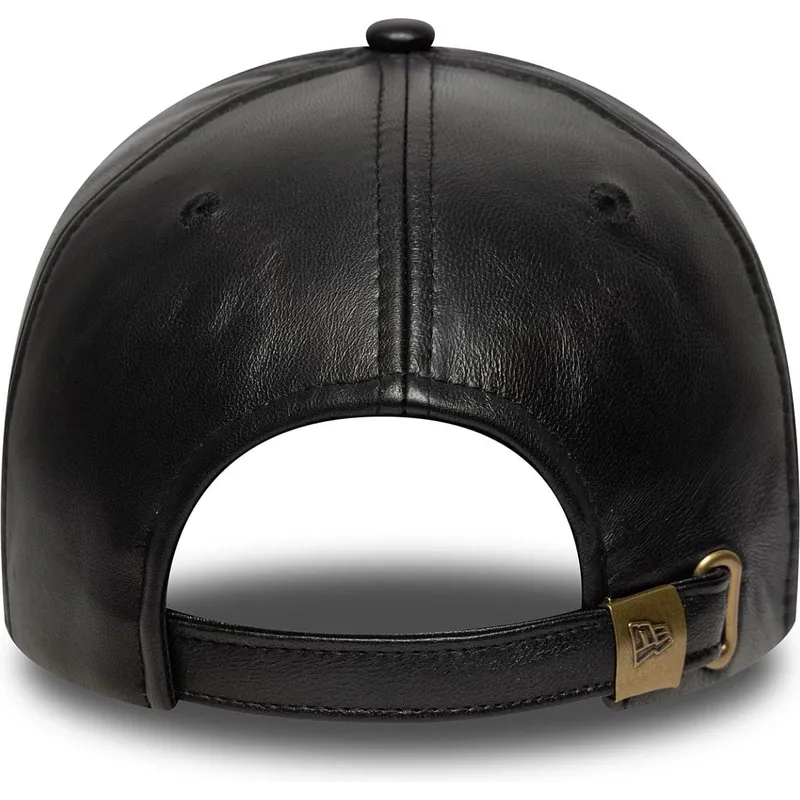 czarna-regulowana-czapka-z-daszkiem-9forty-e-frame-img-leather-new-york-yankees-mlb-new-era