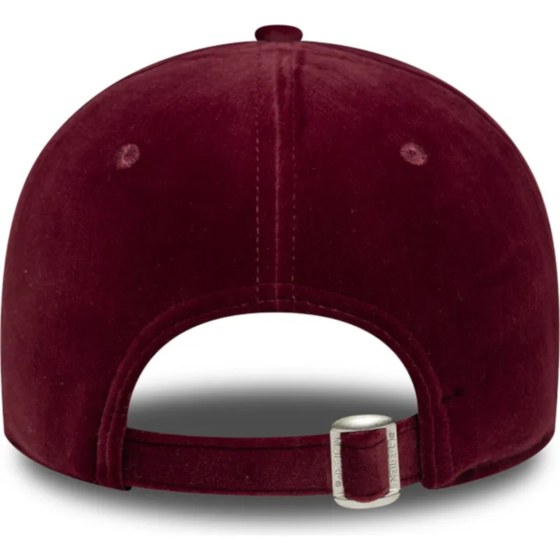 regulowana-bordowa-czapka-z-zakrzywionym-daszkiem-dla-kobiet-9forty-velour-los-angeles-dodgers-mlb-new-era