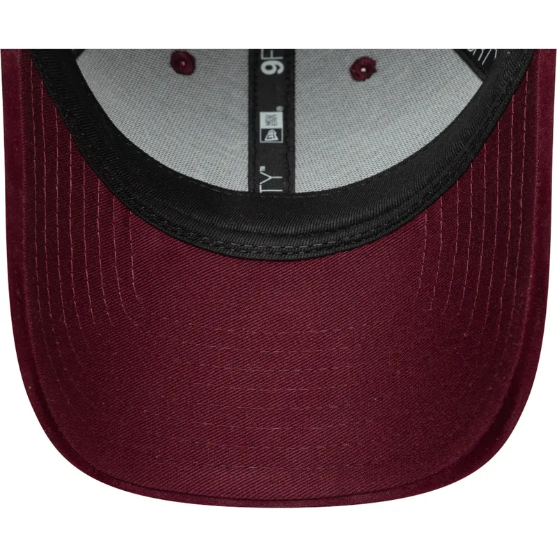 regulowana-bordowa-czapka-z-zakrzywionym-daszkiem-dla-kobiet-9forty-velour-los-angeles-dodgers-mlb-new-era