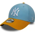 regulowana-niebiesko-brazowa-czapka-z-daszkiem-dla-chlopca-9forty-cord-new-york-yankees-mlb-new-era