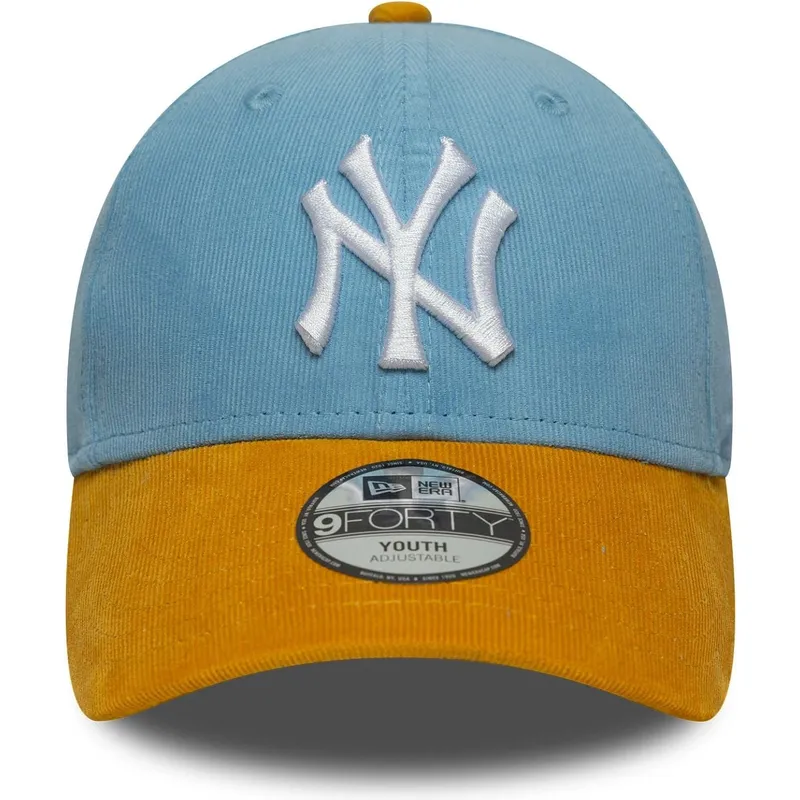 niebiesko-brazowa-regulowana-czapka-z-daszkiem-dla-chlopca-9forty-cord-new-york-yankees-mlb-new-era