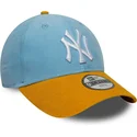 niebiesko-brazowa-regulowana-czapka-z-daszkiem-dla-chlopca-9forty-cord-new-york-yankees-mlb-new-era