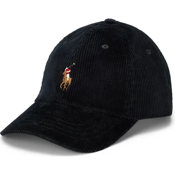 Czarna regulowana czapka z daszkiem Classic Sport Corduroy od Polo Ralph Lauren