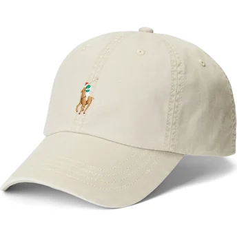 Czapki zakrzywiona beżowy taśma regulowana Classic Sport Stretch Cotton Twill Polo Ralph Lauren