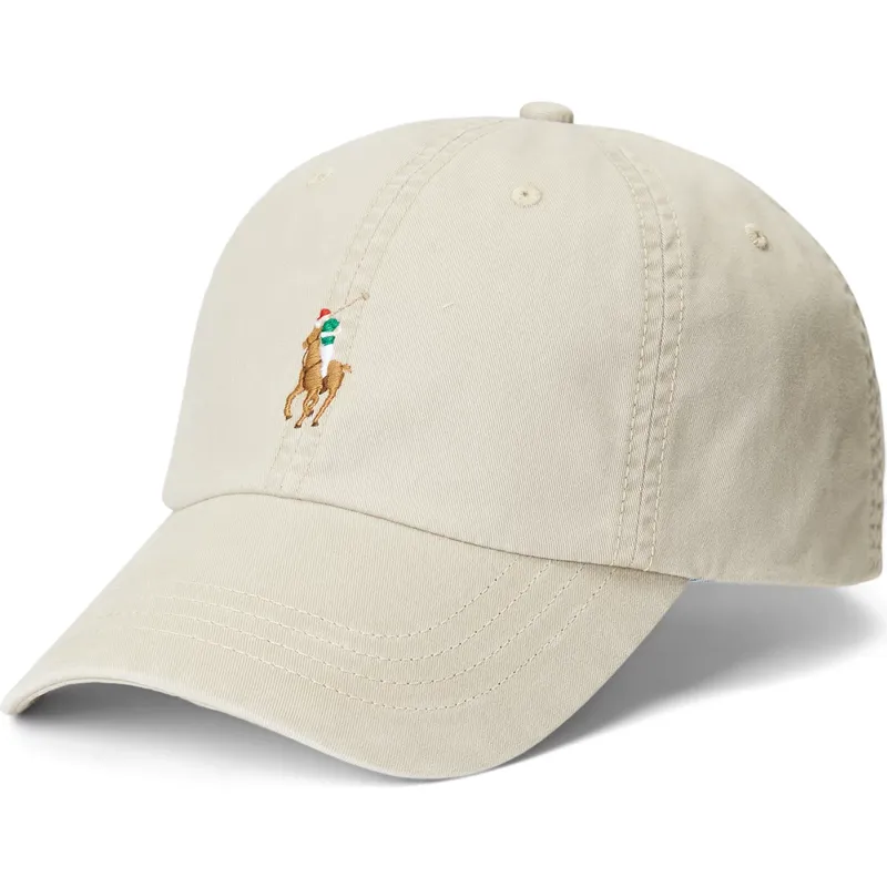 czapki-curva-bezowy-tasma-regulowana-polo-ralph-lauren