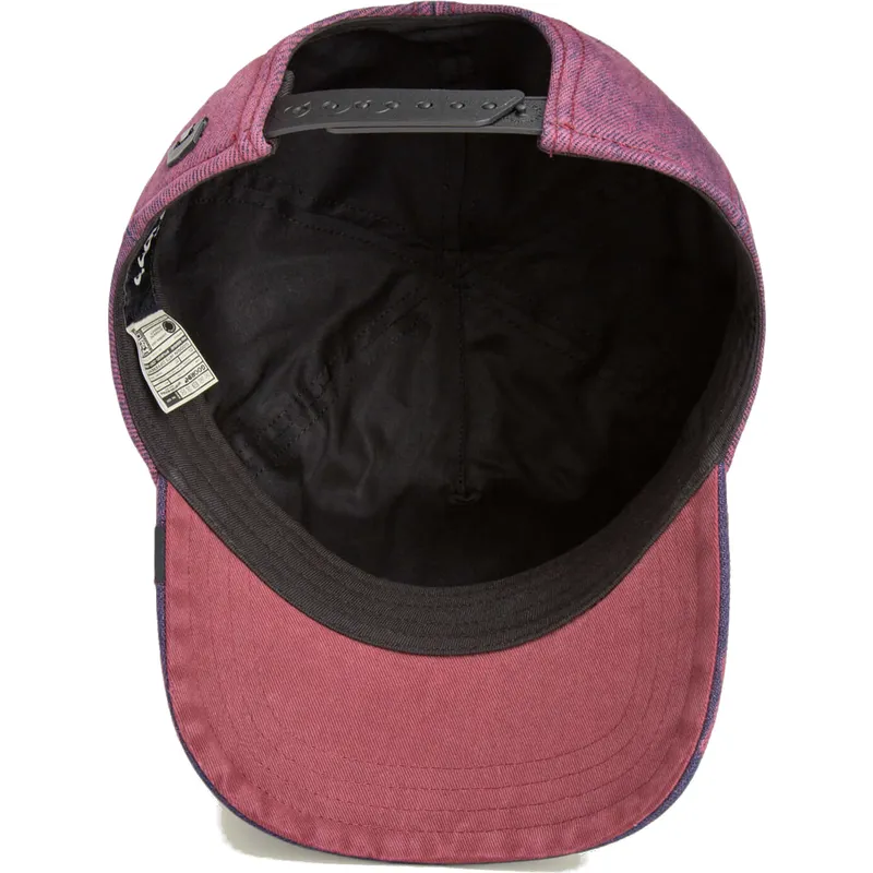 czerwona-dzinsowa-czapka-z-daszkiem-snapback-kot-menace-rail-bird-the-showdown-the-farm-goorin-bros