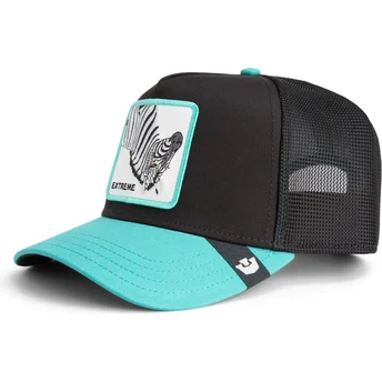 Czapka trucker czarna i niebieska zebra Extreme Arbez Flip Side 2 The Farm od Goorin Bros.