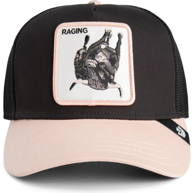 czapka-trucker-czarna-i-bezowa-byk-raging-llub-flip-side-2-the-farm-od-goorin-bros